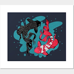 the koi tshirt design Posters and Art